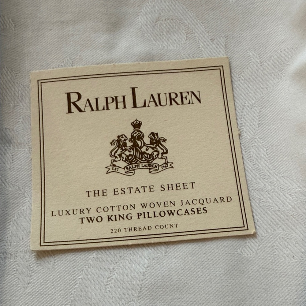 Ralph Lauren black label king pillowcase, The Estate Sheet, - Picture 2 of 5